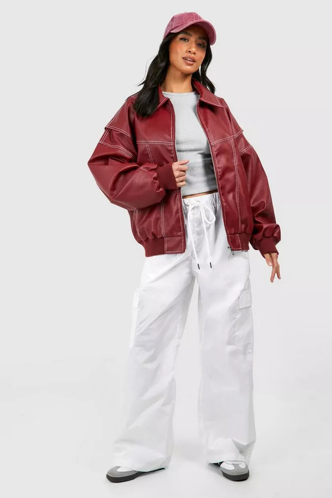 FAYE™ - OVERSIZED LEDERJACKE