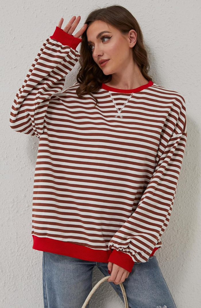 Cozy Stripes Oversized Sweater